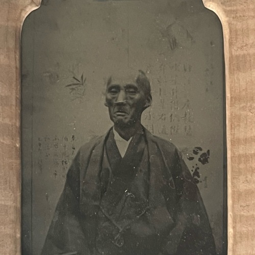 Ambrotype Photo of Iwasaki Ōu only known photo of the poet