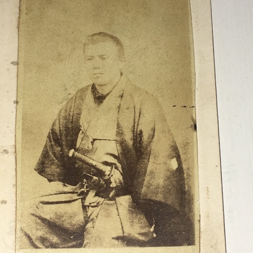 CDV of Kido Takayoshi (aka Katsura Kogoro) with scarce studio stamp of Kobayashi Unto (Unkai)