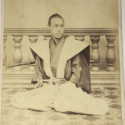 CDV of Young Samurai Superb photo by Uchida Kuichi