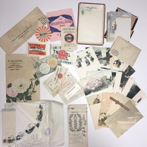 Meiji Era Trove of Japanese Stationery  & Other Printed Ephemera Collected by US Senator George Lukens