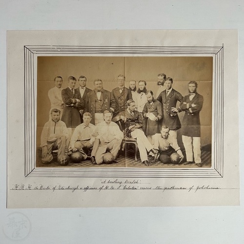 Large Format Photo of the Duke of Edinburgh (Prince Alfred) in Yokohama Taken to commemorate a bowling match