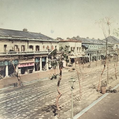 Large Format Photo of Main Street, Tokyo (Ginza) by Kusakabe Kimbei (originally taken by Uchida Kuichi)