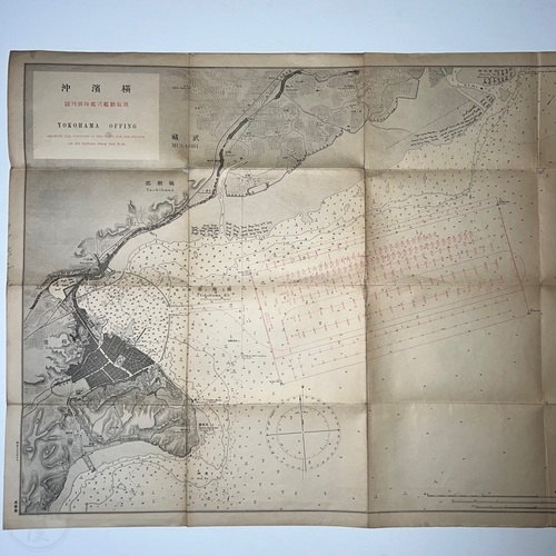 横浜沖　地図 凱旋観艦式艦隊排列図