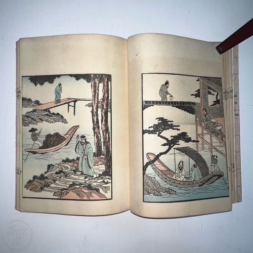 Ichiro Gafu Woodblock printed book by Gakutei