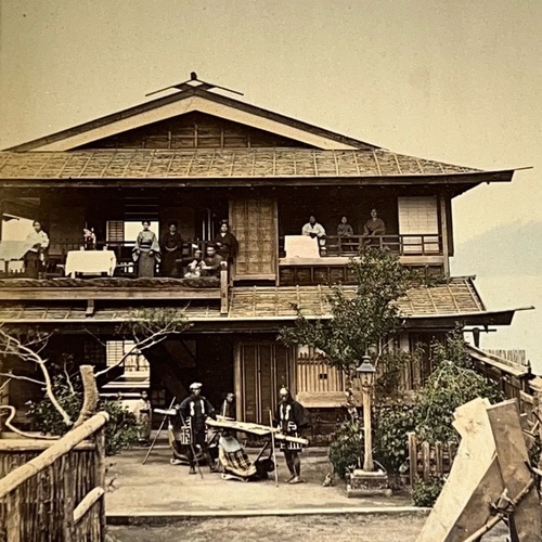Large Format Photo of the Hafuya Hotel in Hakone Lovely image with hotel staff