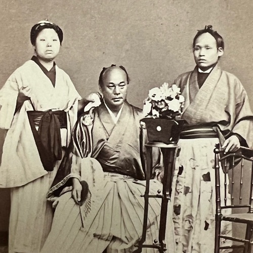 Superb CDV of Japanese Acrobats in France taken by Camille Brion, Marseille