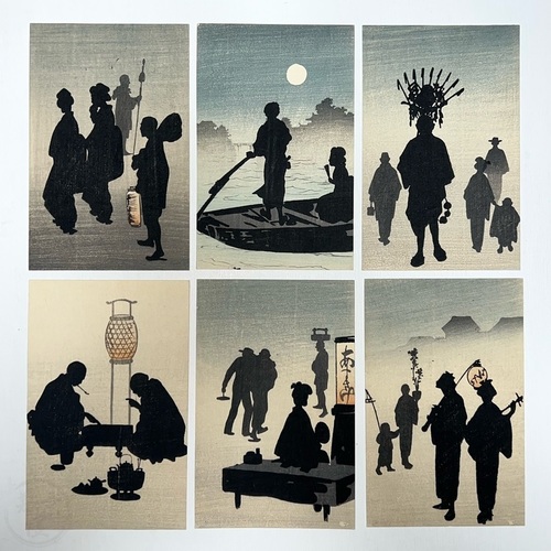 Group of 29 Woodblock Printed Postcards by Hasegawa Takejiro