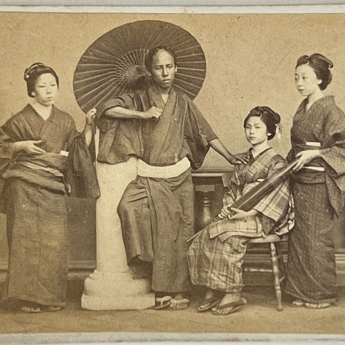 CDV of Japanese Group in Hong Kong Taken by Pun Lun