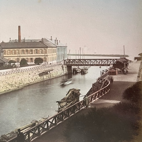 Large Format Photo of Yokohama Hand-coloured albumen print