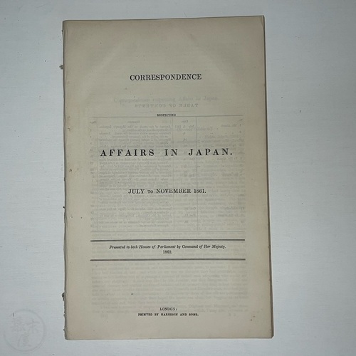 日本情勢に関する書簡 - 1861年7月から11月 江戸の英国公使館への襲撃など