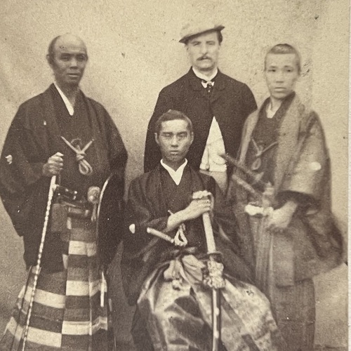 名刺版写真　横浜鎖港談判使節団　池田長発 エジプト　カイロ　アントニオ・ベアト撮