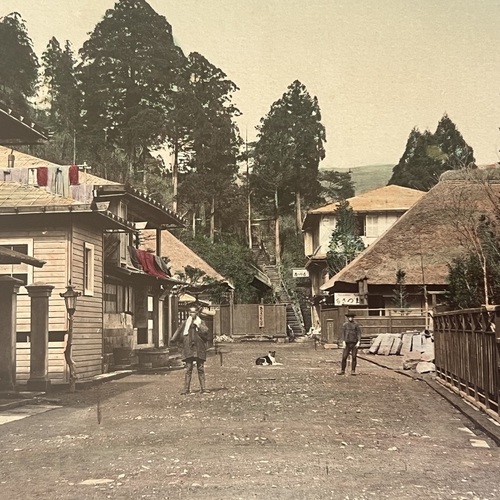 Large Format Photo of Ashinoyu Hakone with the Matsuzakaya Hotel visible