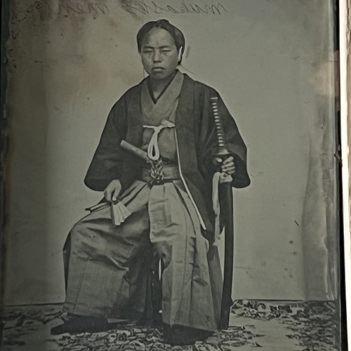 Ambrotype and cyanotype photo of S. Hideshima Taken in Osaka by Futaba Kenzaburo