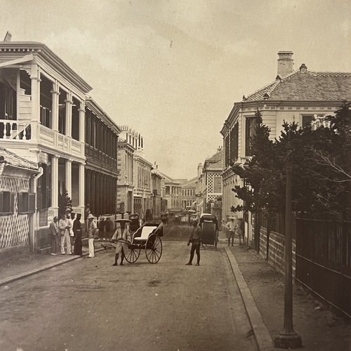 Large Format Photo of Main Street, Yokohama by Raimund von Stillfried