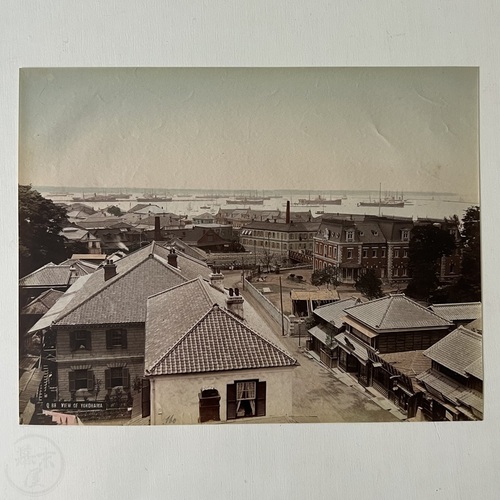 Large Format Photo looking towards Yokohama Harbour Superb, uncommon view