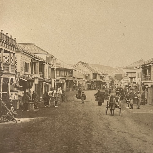 Large Format Photo of Takashimacho, Yokohama by Raimund von Stillfried