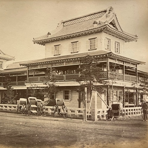 Large Format Photo of Takashima-cho in Yokohama by Raimund von Stillfried