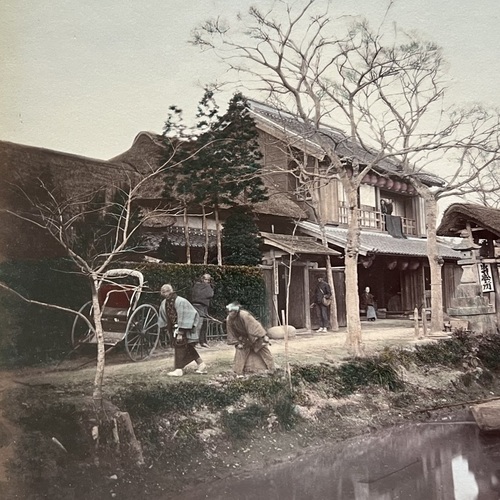 Large Format Photo of a Tow Boat or Hikifune Hand-coloured albumen print by Usui Shuzaburo