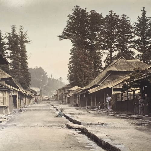 Large format photo of Hatsuishi-yado in Nikko by Raimund von Stillfried
