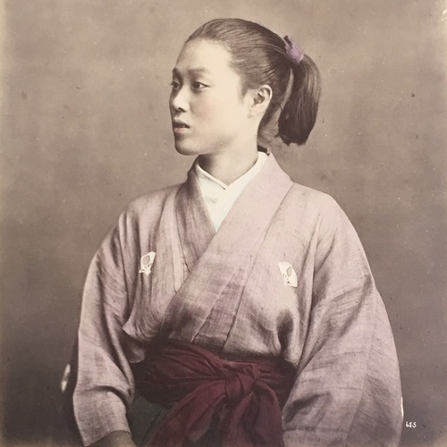 Large Format Photo of Woman in Kimono by Raimund Von Stillfried