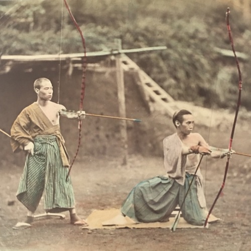 Large format photo of Two Japanese Archers (Archery) attributed to Usui Shuzaburo