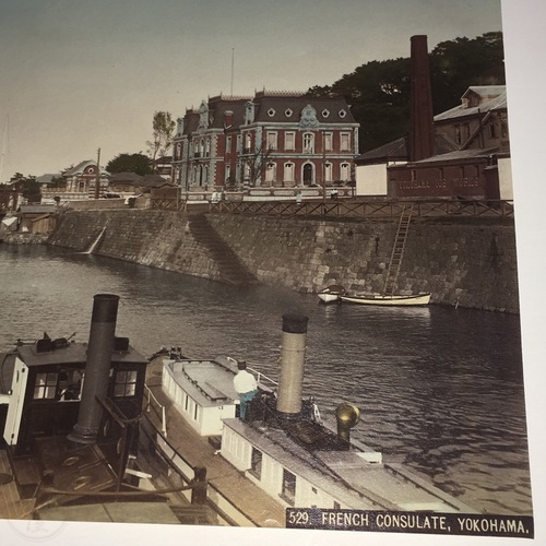 Large format photo of the French Consulate at Yokohama taken by Kusakabe Kimbei