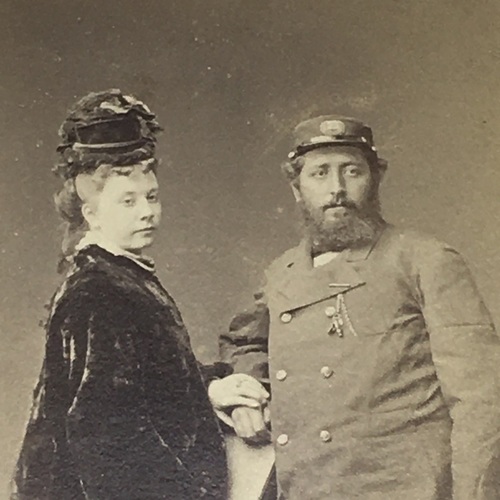 CDV of Western Couple by Felice Beato - Dated 1874 on Beato's studio mount