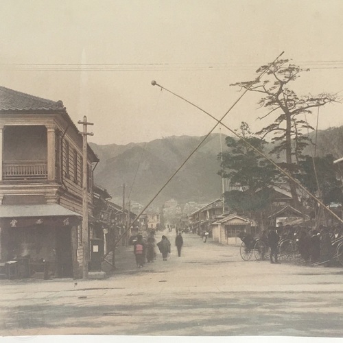 Large format photo of Sannomiya, Kobe Superb photo. Scarce view.