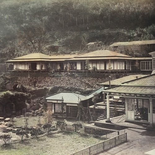 Large format photo of the Fujiya Hotel at Miyanoshita Showing one of the earlier buildings in the complex