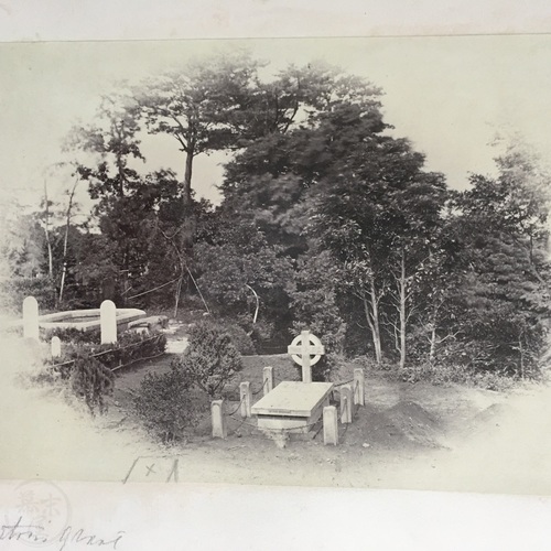 Medium format photo of the grave of Captain Barnett at the Yokohama Foreign General Cemetery