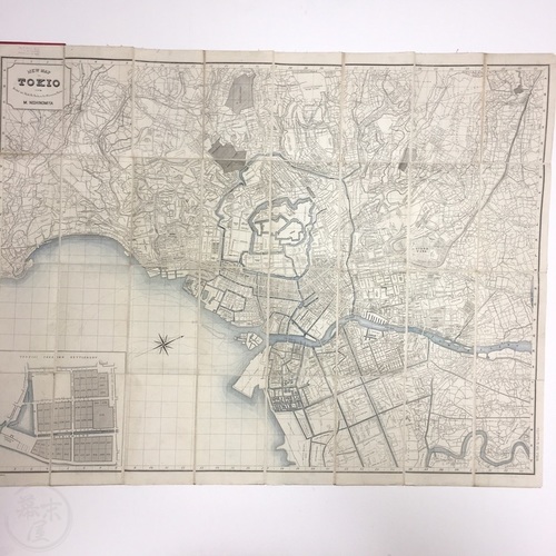 New Map of Tokyo with 1,300 Cho References by Nishinomiya Matsunosuke