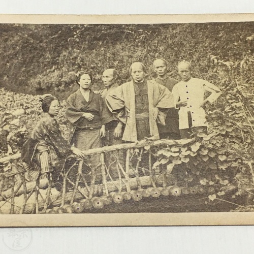 名刺版写真　日本人の家族 珍しい写真