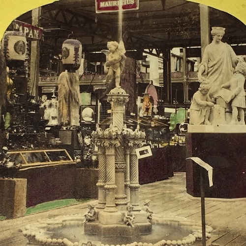 Stereo Photo of the Japan Booth at the International Exhibition of 1862 London Stereoscopic and Photographic Company